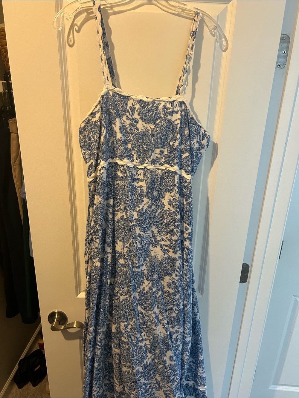 Women’s Blue Floral Maxi Dress - Simply Southern